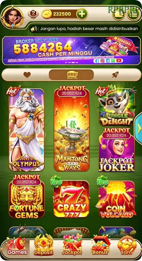 Cuplikan layar PGSPLAY — aktivitas