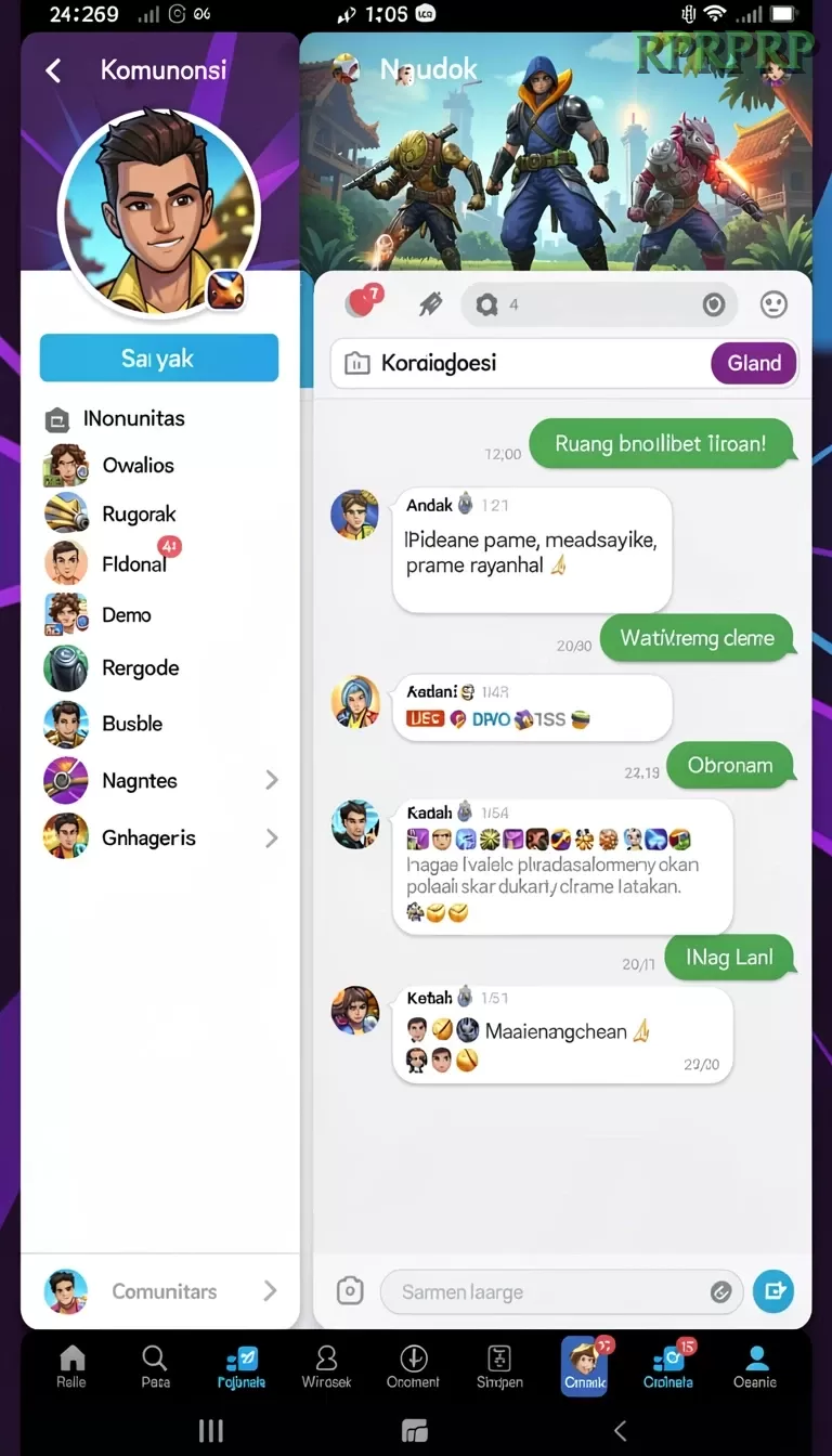 Cuplikan layar QQSLOT — menu navigasi